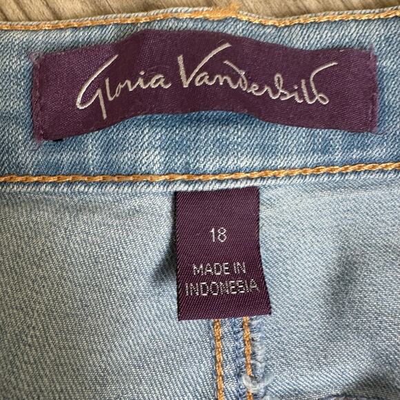 Gloria Vanderbilt Amanda Jeans Women’s 18 Skinny Stretch Boho - Picture 2 of 12
